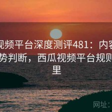 西瓜视频平台深度测评481：内容变化与趋势判断，西瓜视频平台规则在哪里