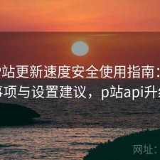 正规P站更新速度安全使用指南：注意事项与设置建议，p站api升级