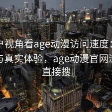 从用户视角看age动漫访问速度：使用技巧与真实体验，age动漫官网浏览器直接搜