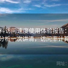 51爆料访问速度使用体验报告：实测分析一次讲清，访问率计算