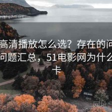 51网高清播放怎么选？存在的问题与常见问题汇总，51电影网为什么这么卡