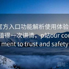 P站官方入口功能解析使用体验报告：是否值得一次讲清，p站our commitment to trust and safety