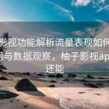 柚子影视功能解析流量表现如何？好不好用与数据观察，柚子影视app看剧还能