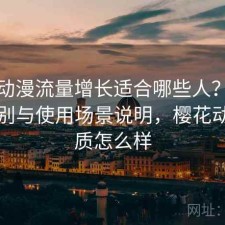樱花动漫流量增长适合哪些人？有什么区别与使用场景说明，樱花动漫画质怎么样
