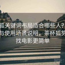 茶杯狐关键词布局适合哪些人？实测分析与使用场景说明，茶杯狐努力让找电影更简单