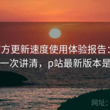 P站官方更新速度使用体验报告：避坑指南一次讲清，p站最新版本是多少