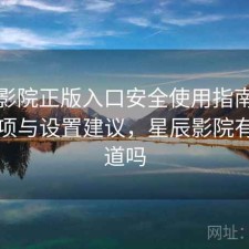 星辰影院正版入口安全使用指南：注意事项与设置建议，星辰影院有人知道吗