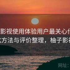 柚子影视使用体验用户最关心什么？优化方法与评价整理，柚子影视pc