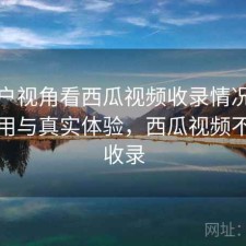 从用户视角看西瓜视频收录情况：好不好用与真实体验，西瓜视频不适合收录