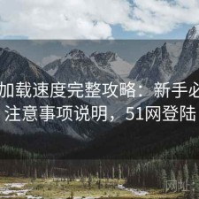51网加载速度完整攻略：新手必看的注意事项说明，51网登陆