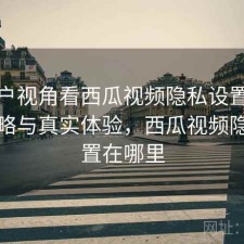 从用户视角看西瓜视频隐私设置：完整攻略与真实体验，西瓜视频隐私设置在哪里