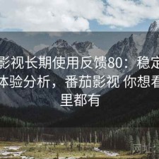 番茄影视长期使用反馈80：稳定性与用户体验分析，番茄影视 你想看的这里都有