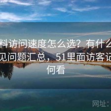 51爆料访问速度怎么选？有什么区别与常见问题汇总，51里面访客记录如何看