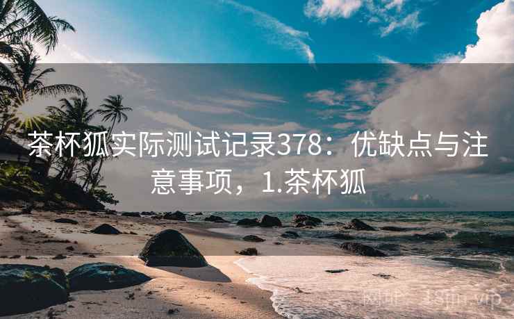 茶杯狐实际测试记录378：优缺点与注意事项，1.茶杯狐  第1张