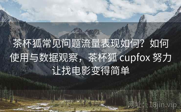 茶杯狐常见问题流量表现如何？如何使用与数据观察，茶杯狐 cupfox 努力让找电影变得简单  第1张