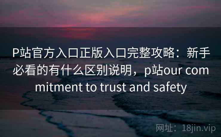 P站官方入口正版入口完整攻略：新手必看的有什么区别说明，p站our commitment to trust and safety  第1张