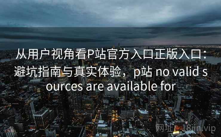 从用户视角看P站官方入口正版入口：避坑指南与真实体验，p站 no valid sources are available for  第1张
