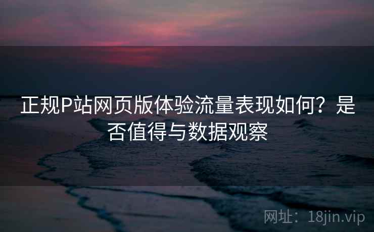 正规P站网页版体验流量表现如何？是否值得与数据观察  第1张