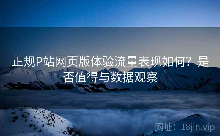 正规P站网页版体验流量表现如何？是否值得与数据观察  第2张