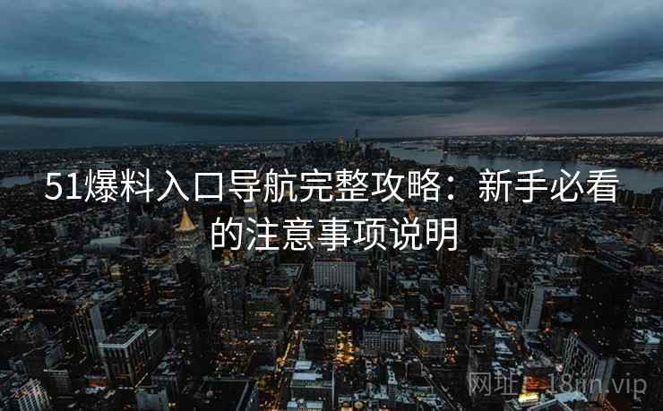 51爆料入口导航完整攻略：新手必看的注意事项说明  第2张