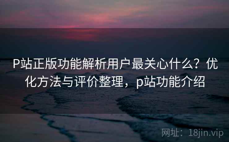 P站正版功能解析用户最关心什么?优化方法与评价整理,p站功能介绍 P站正版功能解析用户最关心什么?优化方法与评价整理,p站功能介绍
