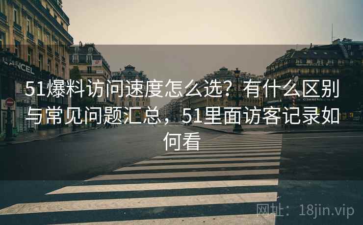 51爆料访问速度怎么选？有什么区别与常见问题汇总，51里面访客记录如何看  第2张